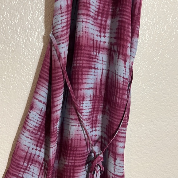 A/X ARMANI EXCHANGE💜SILK PLAID HALTER DRESS Sz 2 - Picture 6 of 6